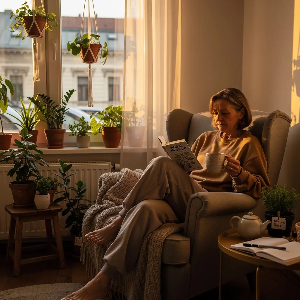 Zöld tea csésze, mellette citromszeletek és méz.